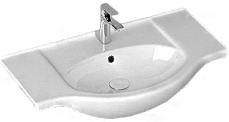 Mobilier complet de baie Bianca Prime 85, alb lucios