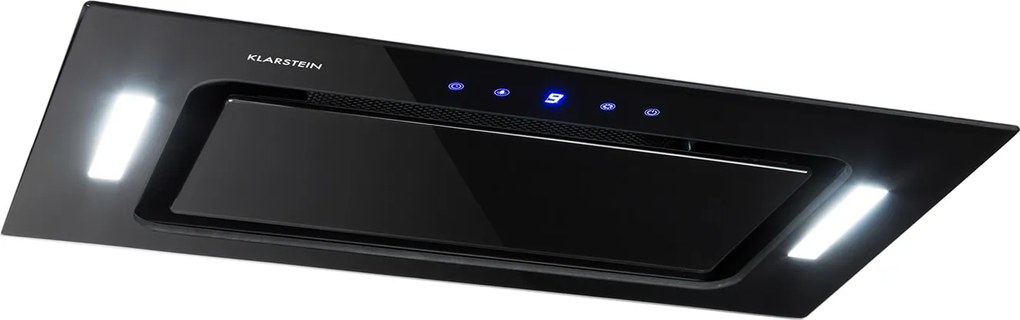 Klarstein HEKTOR SL, hotă de aburi, iluminare, filtru din aluminiu, timer, negru