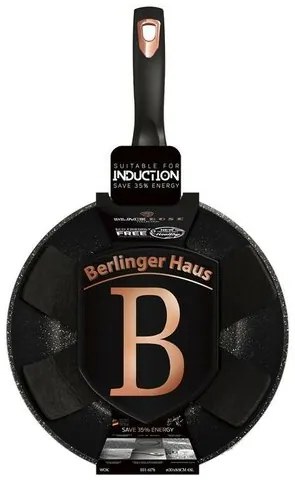 Tigaie Wok cu suprafața marmură Berlinger Haus Black Rose Collection, 30 cm