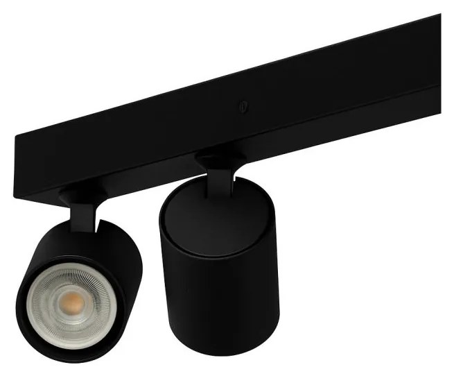 Plafoniera liniara neagra cu 4 spoturi EXO 4, 120cm