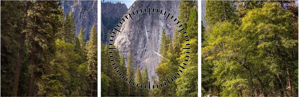 Tablou - Sub Piatra Yosemite (cu ceas) (90x30 cm)