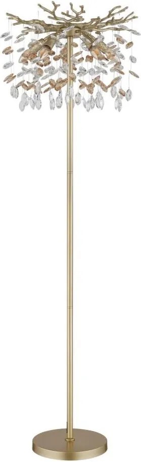 Globo 64138SG - Lampă de podea QUEENA 5xE14/40W/230V aurie