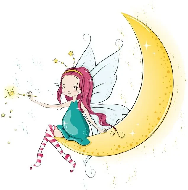 Tablou zâna magică pe lună