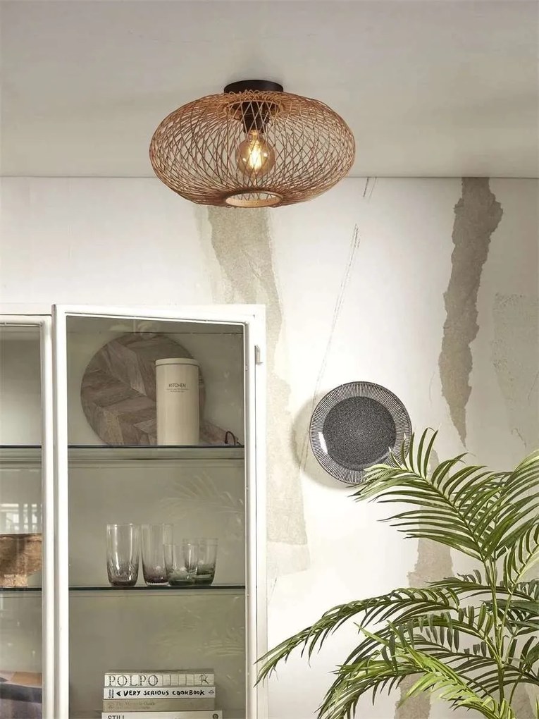 Plafoniera eco din bambus Cango S 40x20, nat