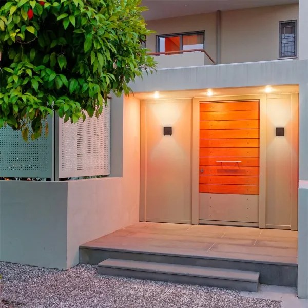 Brilagi - Aplică de exterior CUBE LED/6W/230V maro IP54