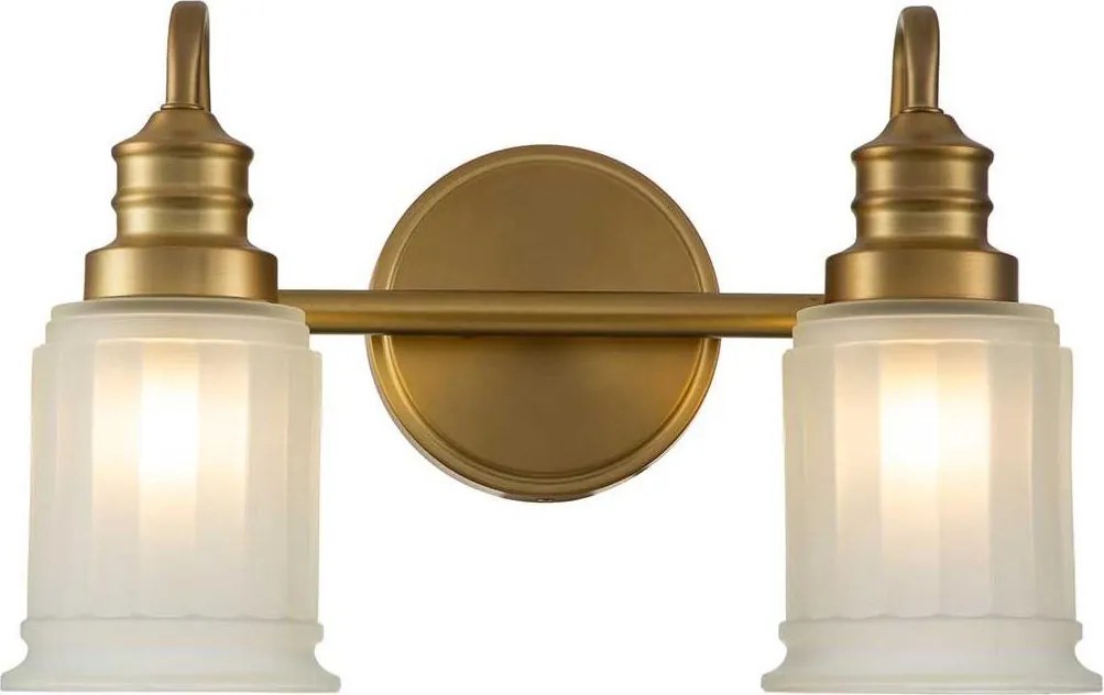 Quoizel QZ-SWELL2-BB-BATH-LED Aplică de baie SWELL 2xG9/3W/230V IP44, auriu