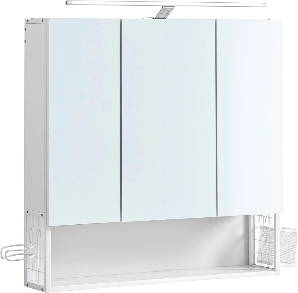 Dulap de depozitare pentru lavoar, Vasagle, Alb, 70x16x70 cm