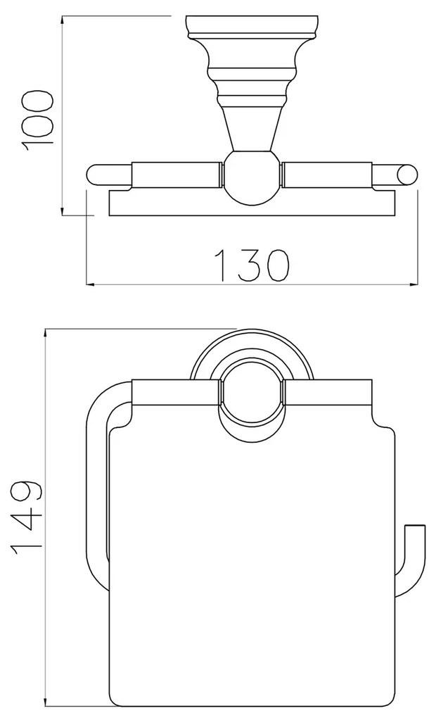 Suport pentru hârtie igienică SAPHO 1318-17 Diamond cu capac, bronz