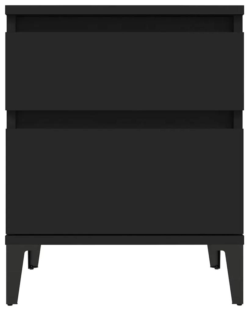 Noptiere, negru, 40x35x50 cm 1, Negru