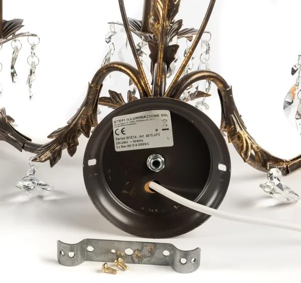 Aplică TERESA 3xE14/6W/230V bronz ONLI