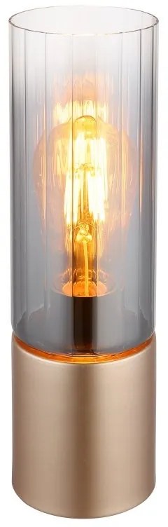 Veioza/Lampa de masa metal sticla fumurie ANNIKA