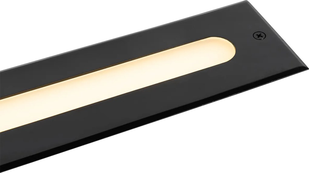 Set de 2 spoturi moderne de sol negre 50 cm incl. LED IP65 - Eline