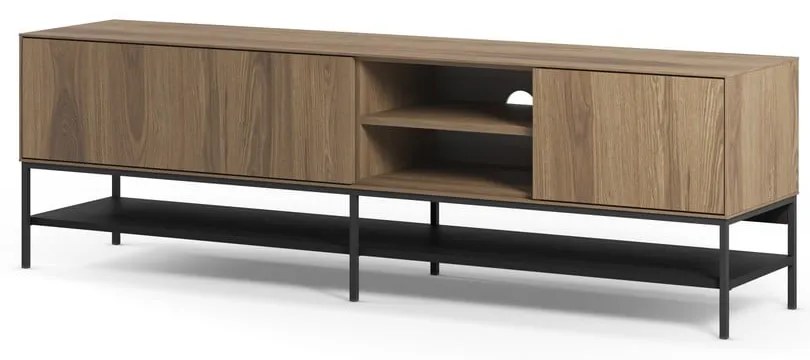 Comodă TV în culoare naturală cu aspect de lemn de stejar 180x55x35 cm Amira – Marckeric
