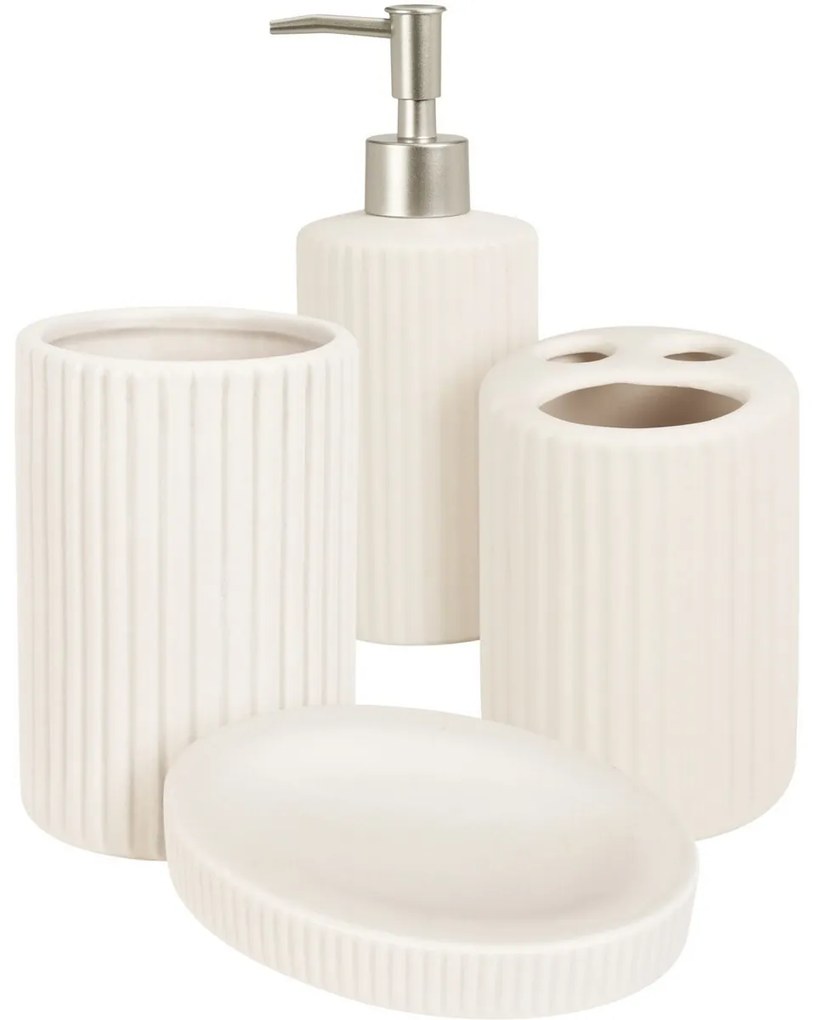 Set baie Stripes, 4 buc, alb