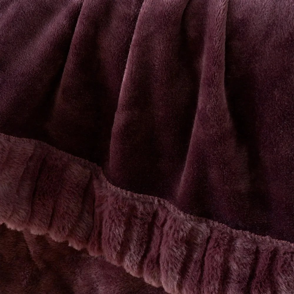 Pătură violetă din micropluș/cocolino 150x200 cm Velvet and Faux Fur – Catherine Lansfield