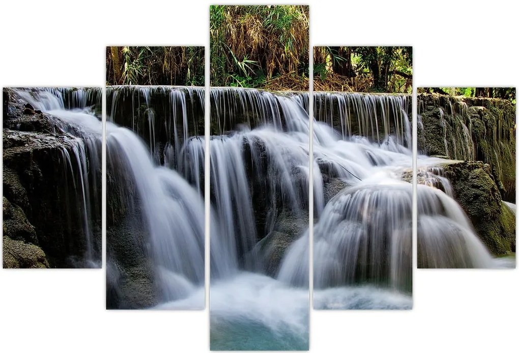 Tablou - Cascadă în junglă (150x105 cm)