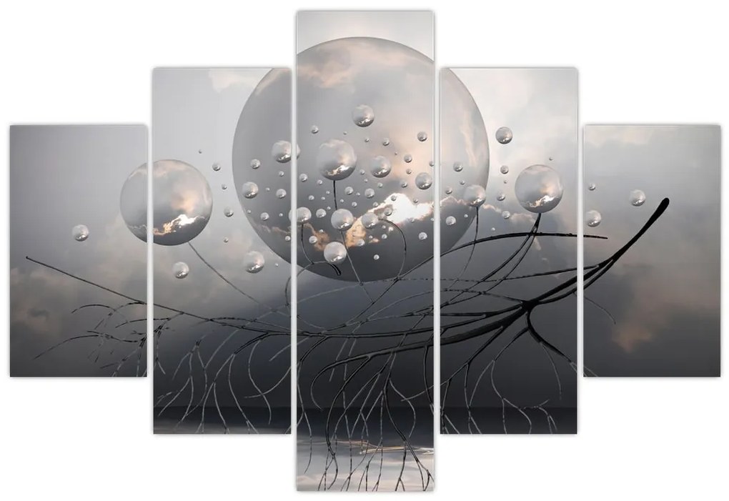 Tabloul bilelor abstracte (150x105 cm)