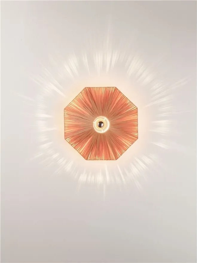 Aplica de perete cu design texturat ELVIO caramiziu 45cm