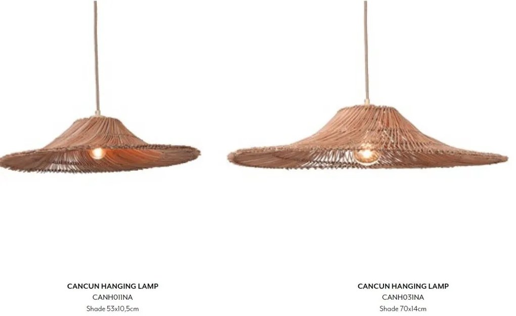 Lustra/Pendul Eco, Ratan Natural, Cancun, L