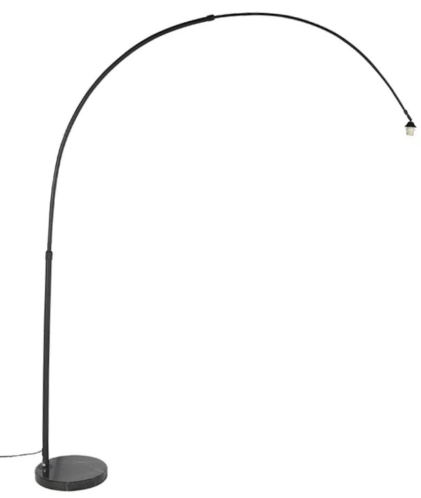Lampa arcadă modernă neagră cu bază din marmură - XXL