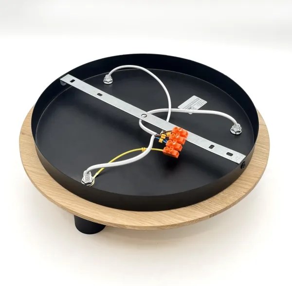 Plafonieră DUSTY 3xE27/15W/230V d. 34 cm stejar/negru