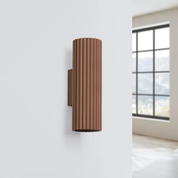 Brilagi - LED Aplică de perete CRESTO 2xGU10/10W/230V 20 cm maro