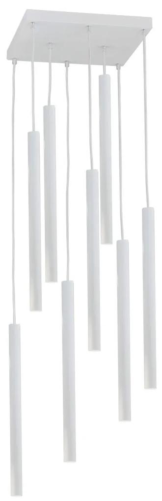 Lustra cu Pendule LED tubulare stil minimalist ETNA 8 alba