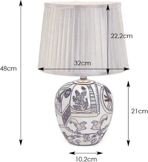 Markslöjd 105000 - Lampă de masă GÖTEBORG 1xE27/60W/230V