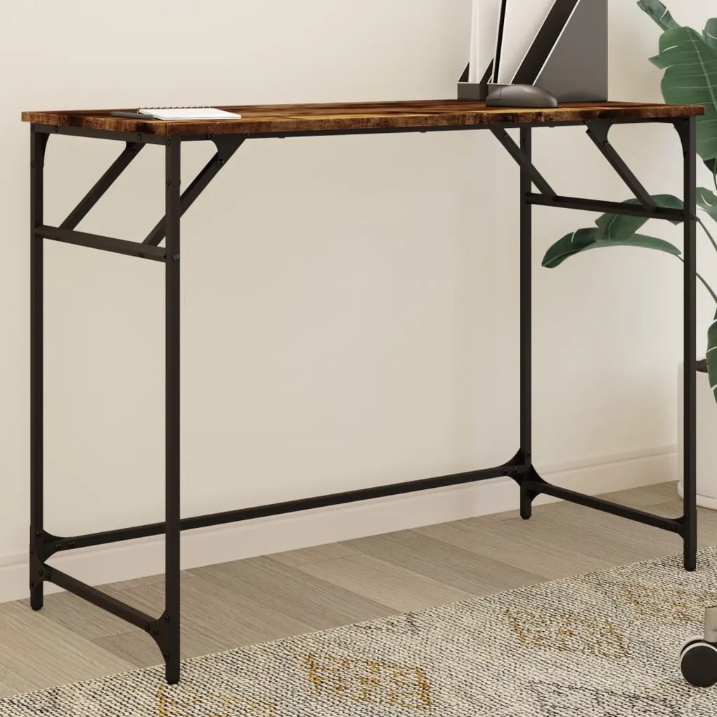 vidaXL Birou stejar sonoma 100x45x76 cm lemn/oțel vopsit electrostatic