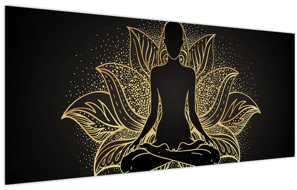 Tablou - Silueta într-o floare de lotus (120x50 cm)