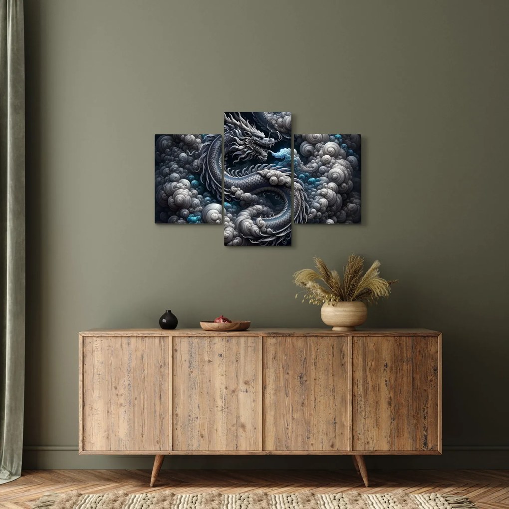 Tablou – Dragon în fum (90x60 cm)