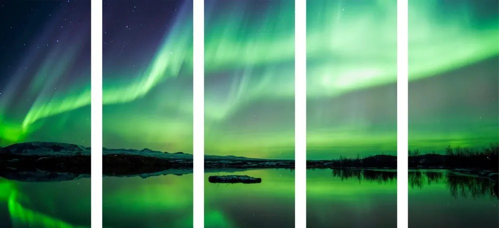 Tablou 5-piese aurora polară