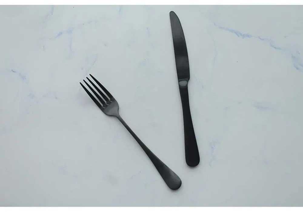 SET TACAMURI INOX, 24 PIESE, FINISAJ NEGRU MAT