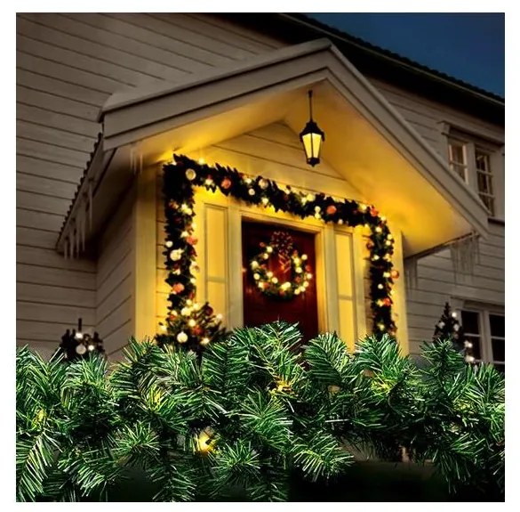 Solight 1V298 - Ghirlandă LED de Crăciun pentru exterior, 80xLED/3xAA 500 cm IP44