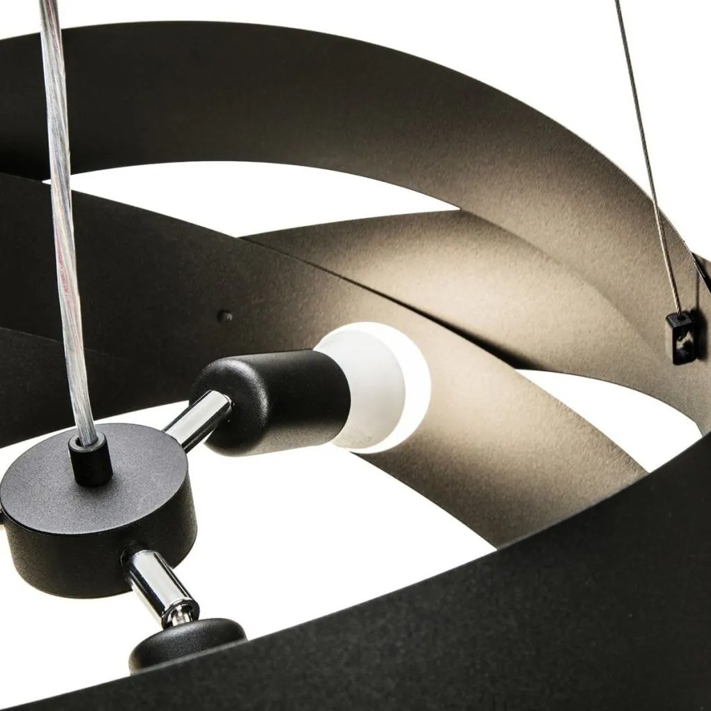 Pendul design modern Tornado negru 50cm
