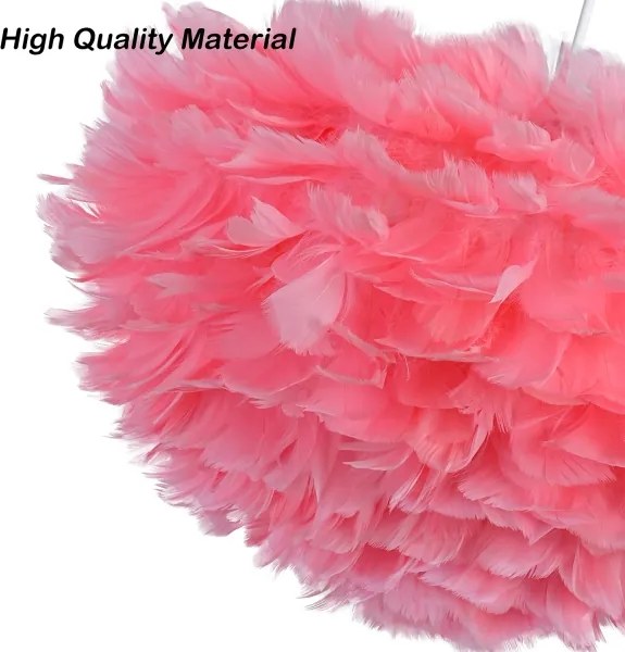 BRILAGI - Lustră suspendată pe cablu FEATHER 3xE27/40W/230V, Ø 50 cm, roz