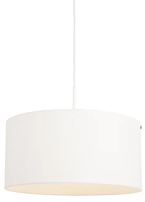 Lampă modernă cu pandantiv alb cu abajur alb 50 cm - Combi 1