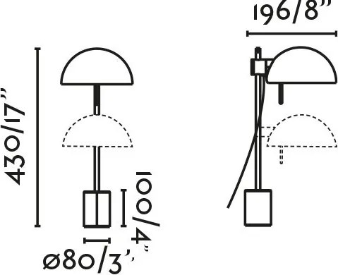 Veioza mobila directionabila MATILDA bej