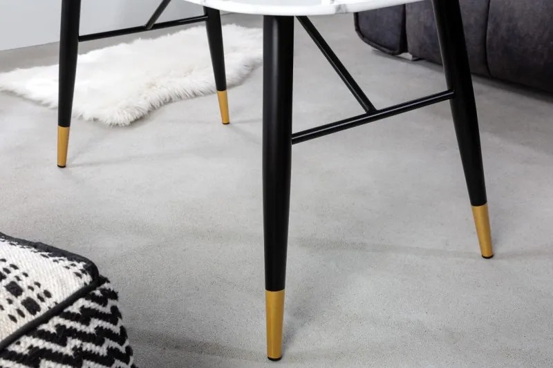 Neînvins Masa conferinta Paris 110 cm aspect alb marmura