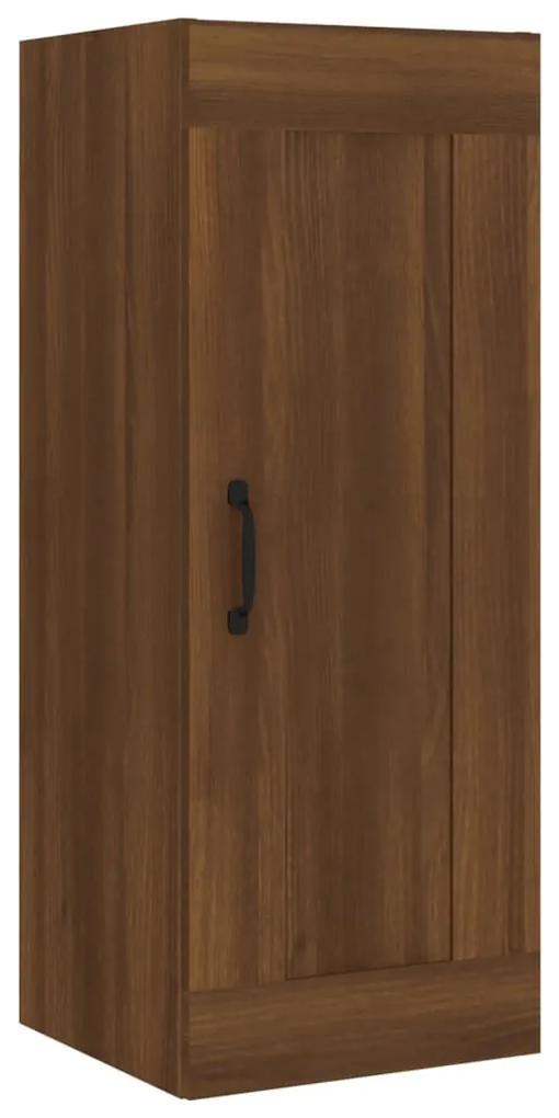 Dulap inalt,Stejar brun, 35x34x180 cm, lemn compozit 1, Stejar brun, 2 Sertare