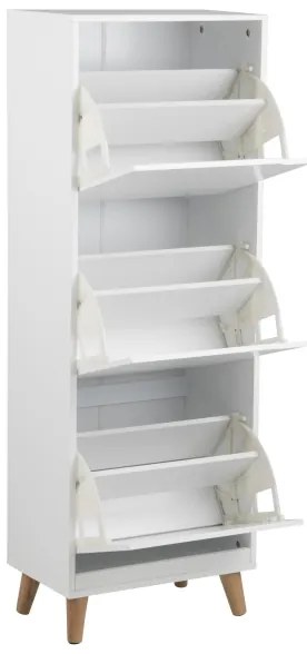 Pantofar cu 3 sertare CARLY alb