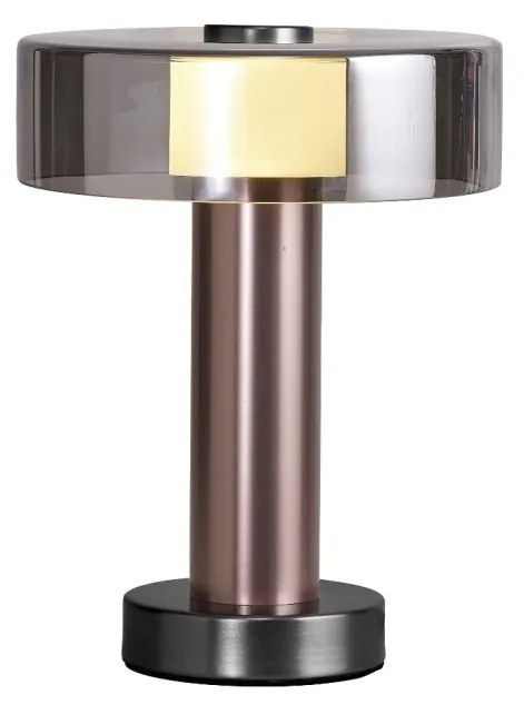 Veioza, Lampa de masa design modern Gin Small auriu-roze