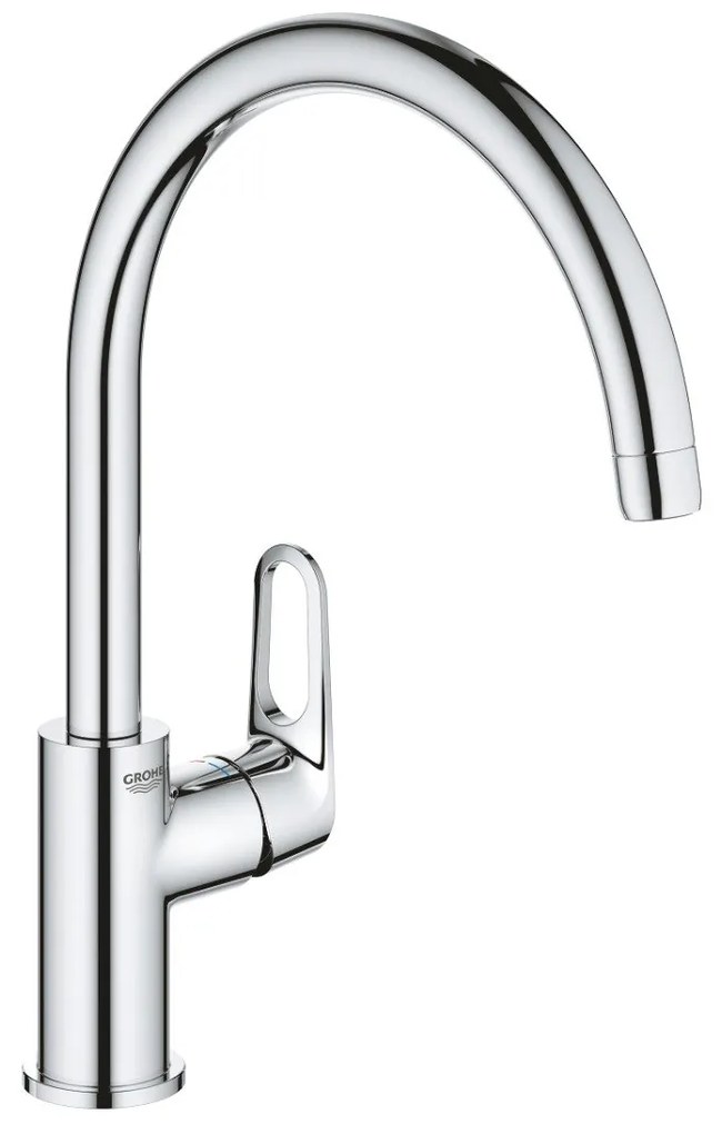 Baterie spalator bucatarie Grohe Bauflow,cartus ceramic, pipa pivotanta,crom-31538001