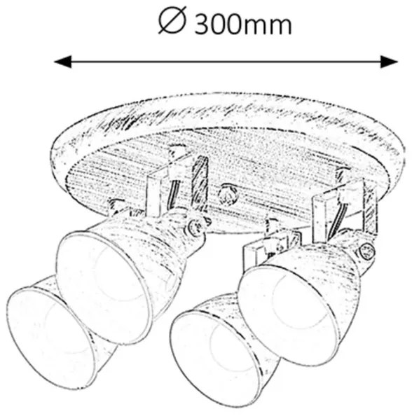 Rabalux 5965 - Lampă spot VIVIENNE 4xE14/40W