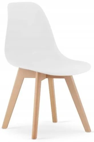 Scaun stil scandinav, Artool, Kito, PP, lemn, alb, 46x54.5x80 cm