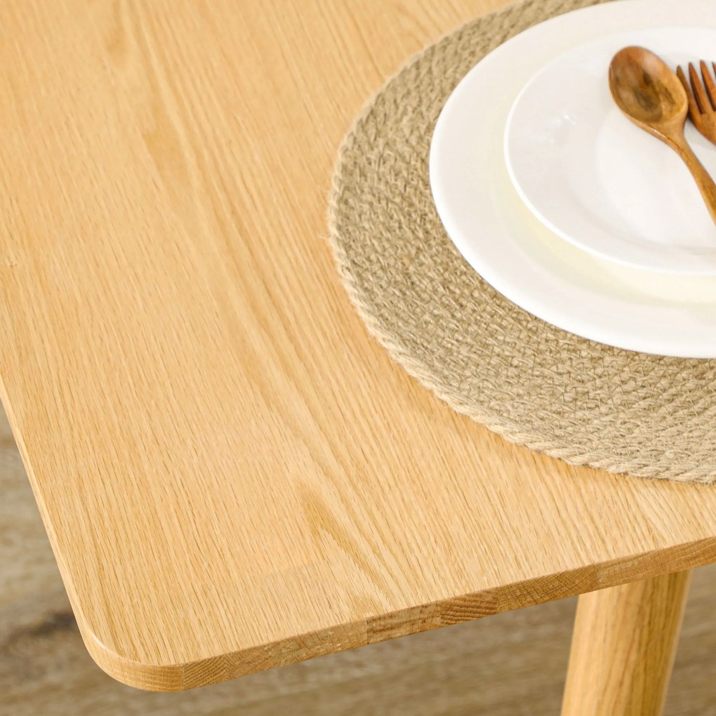 Masa de sufragerie HOMCOM pliabila de 130 cm pentru 4–6 persoane, Stejar | Aosom RO