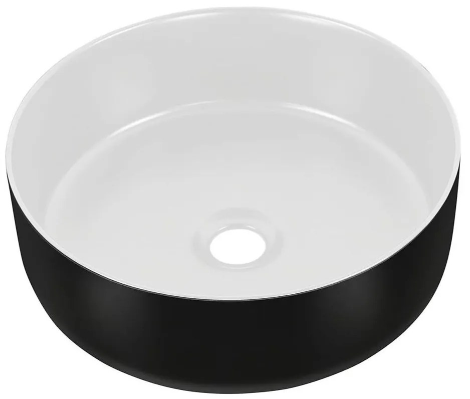 COMAD UM-6259 SIMPLE 8 - Lavoar SIMPLE pr. 36 cm alb/negru pentru blat