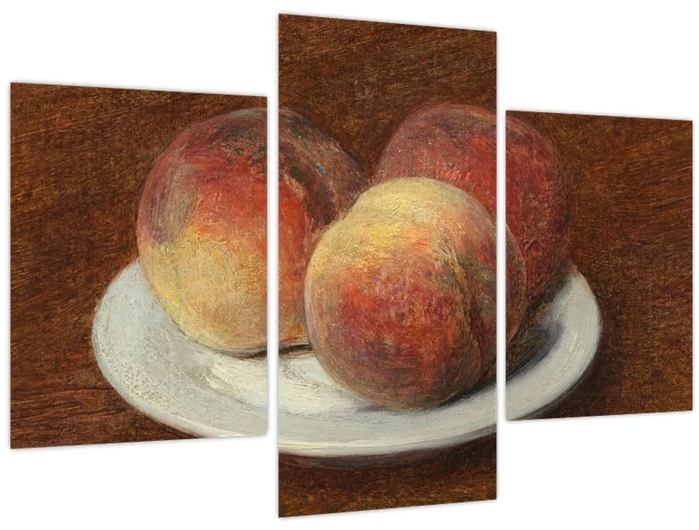 Tablou - Henri Fantin-Latour, Three Peaches on a Plate, reproducere (90x60 cm)