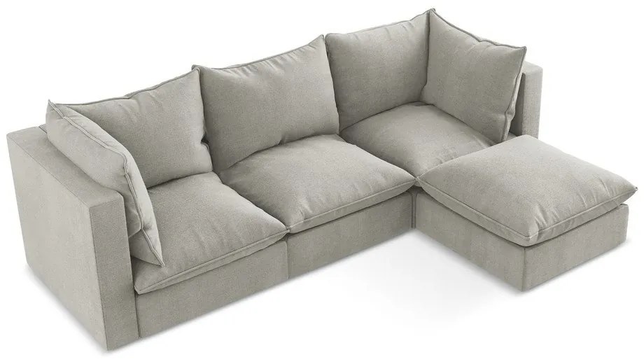 Colțar gri deschis (cu colț pe partea dreaptă/cu șezlong) Manao – Makamii