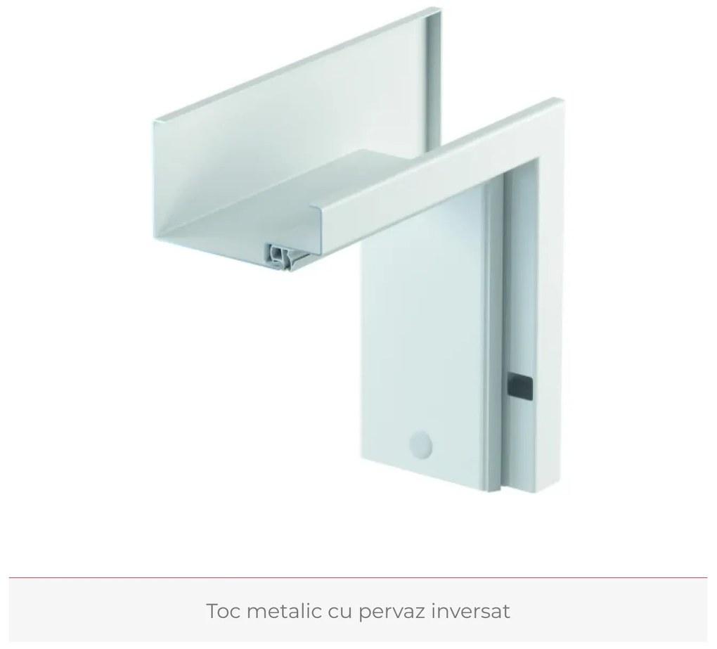 Usa de interior HPL 0.7 cu toc metalic - Suprafata Antimicrobiana Fagure, Toc metalic de colt std., 100 mm, Alb